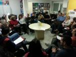 Assemblea al local de la Coordinadora d'ONGs el 12 de febrer de 2014. Ja som 15 entitats de Lleida i seguim creixent.